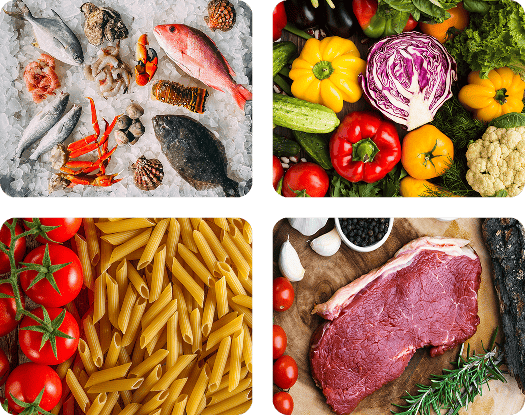 Коллаж отборных продуктов